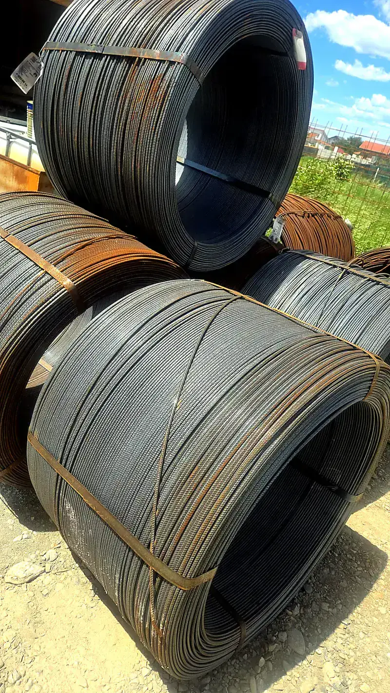 Colaci de fier beton striat folosiți pentru producția etrierilor